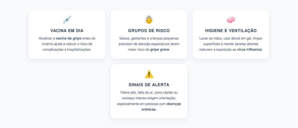 Vacina da Gripe Antes do Inverno: Hábitos Para Proteger Grupos de Risco