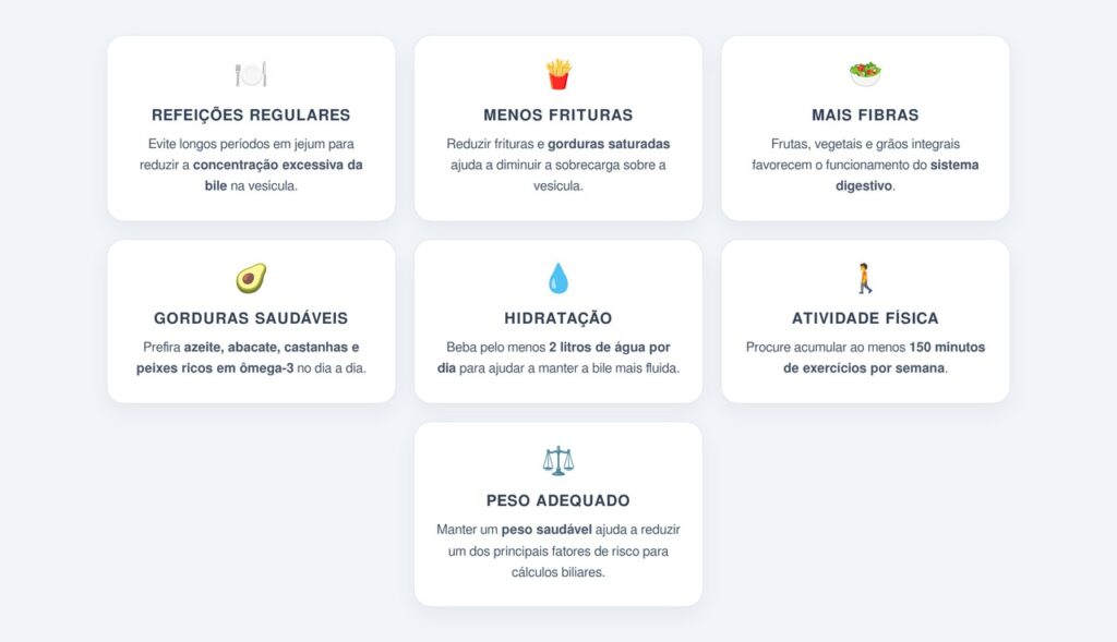 Quais hábitos protegem a vesícula no dia a dia?