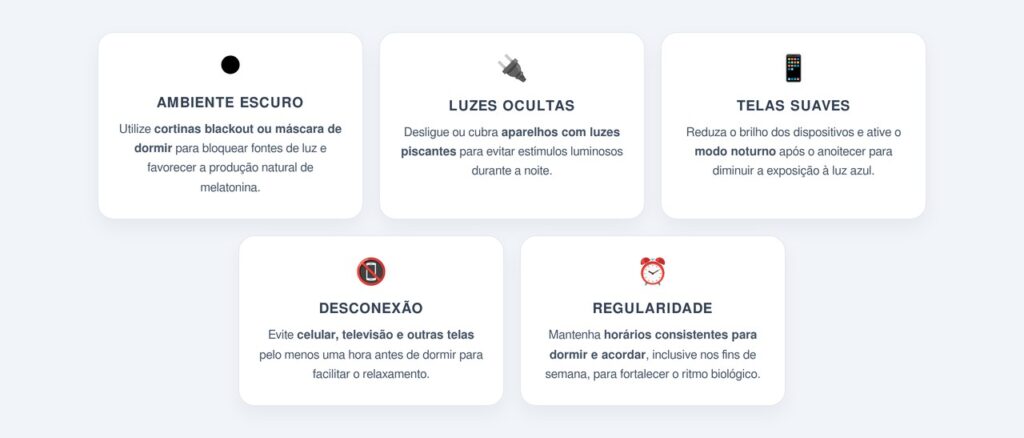 Como montar uma rotina noturna que favorece o escuro?