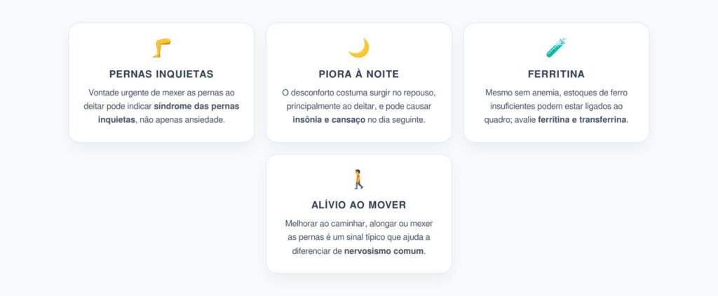 Pernas Inquietas à Noite: O Sinal da Ferritina Baixa que Pode Passar Despercebido