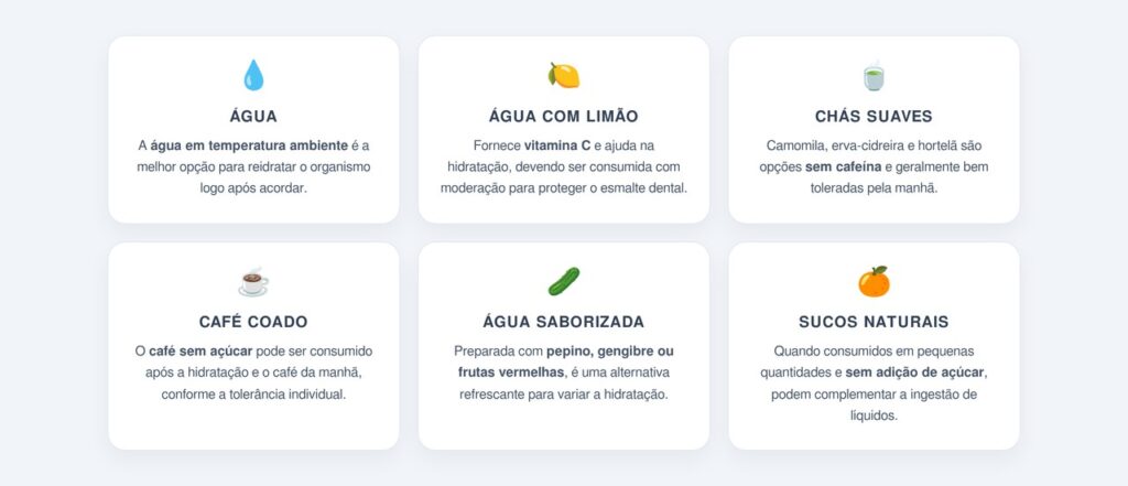 Quais são as melhores bebidas matinais?
