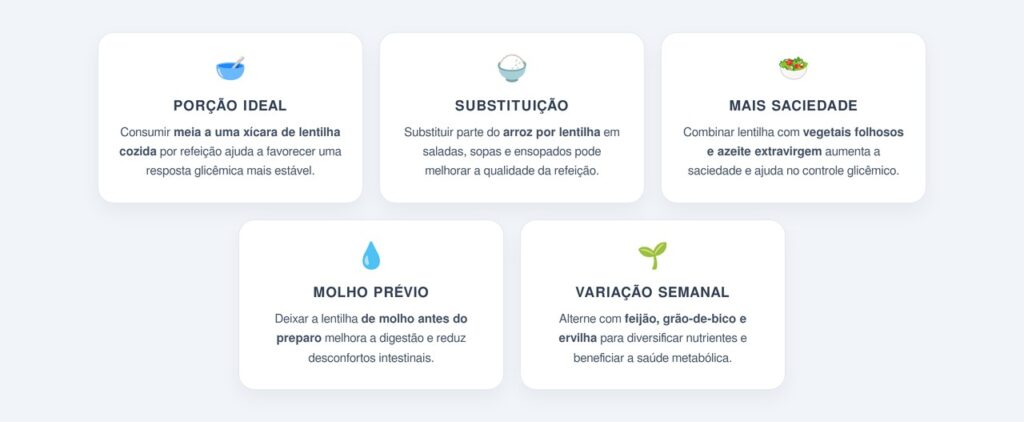 De que forma a lentilha contribui para a estabilidade glicêmica?