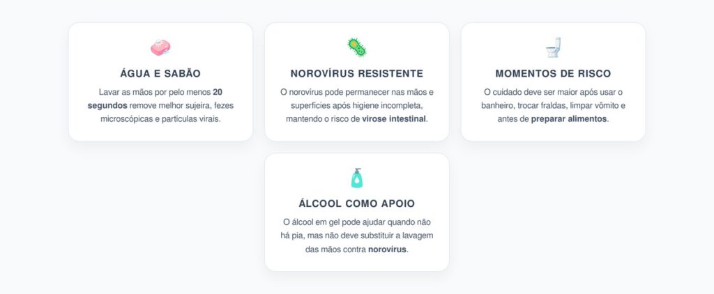 Norovírus: Por Que Álcool em Gel Não Substitui Água e Sabão