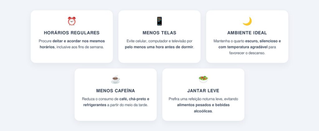 Quais hábitos ajudam a melhorar o sono?