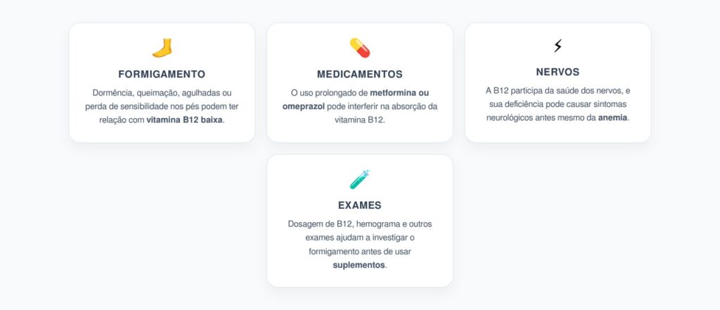 Formigamento nos Pés: O Elo com Vitamina B12 Baixa em Quem Usa Metformina ou Omeprazol