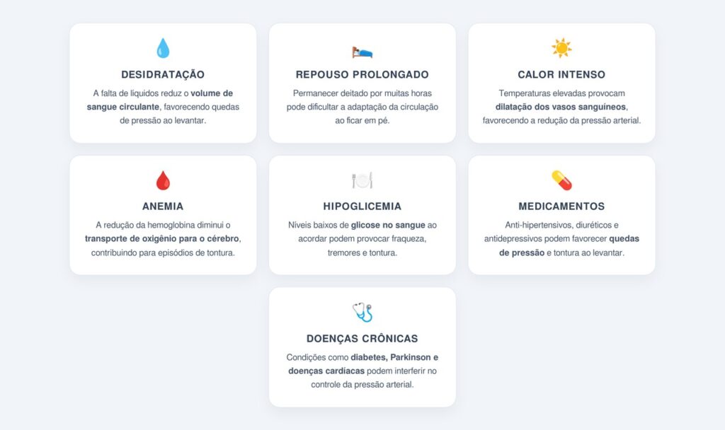 Quais são as principais causas da tontura matinal?