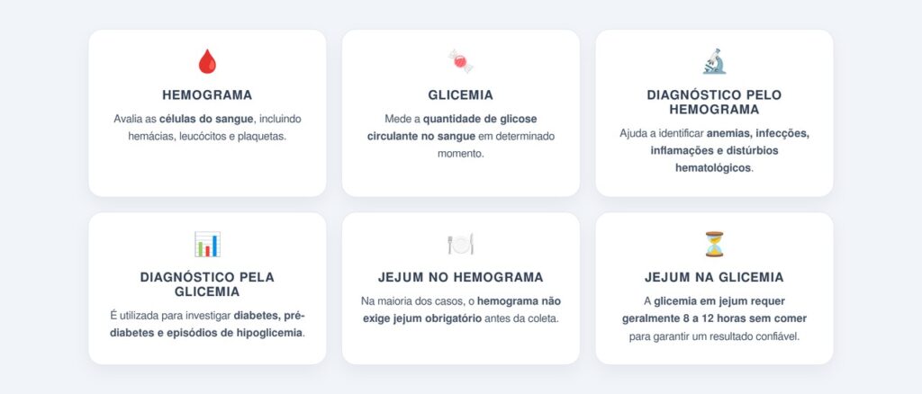 Quais são as principais diferenças entre os dois exames?