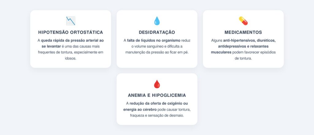 Quais são as principais causas da tontura ao levantar?