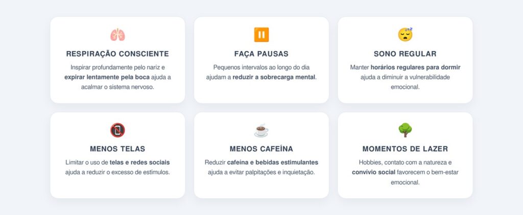Quais hábitos simples ajudam a reduzir a tensão?