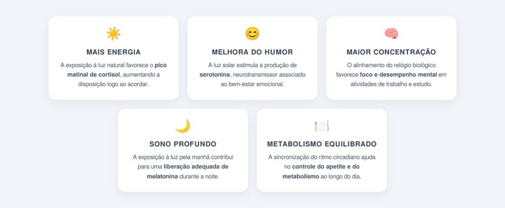 Quais benefícios a luz natural traz para a disposição?