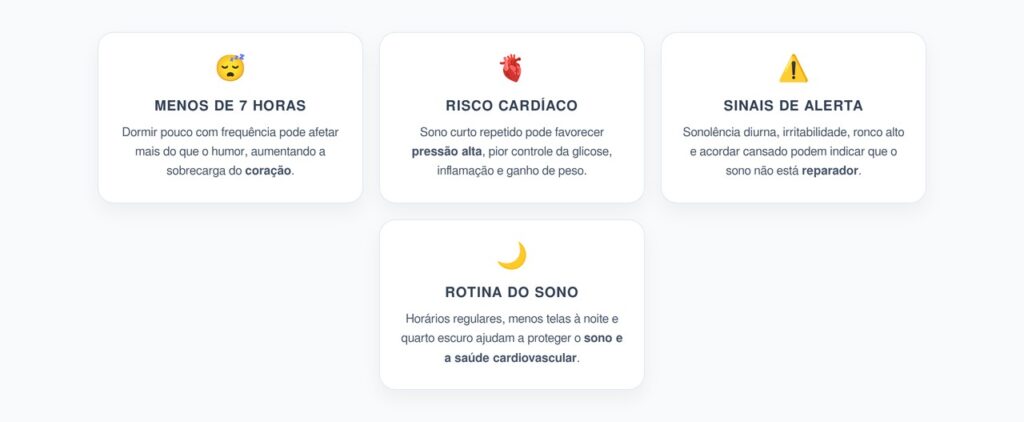 Sono e Coração: Por que Dormir Menos de 7 Horas Pode Aumentar o Risco Cardiovascular