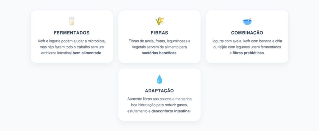 Kefir e Iogurte com Fibras: O Par que Sustenta a Microbiota Intestinal