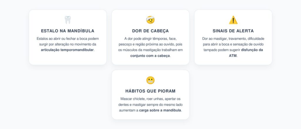 Mandíbula Estalando e Dor de Cabeça: Sinais de Disfunção da ATM
