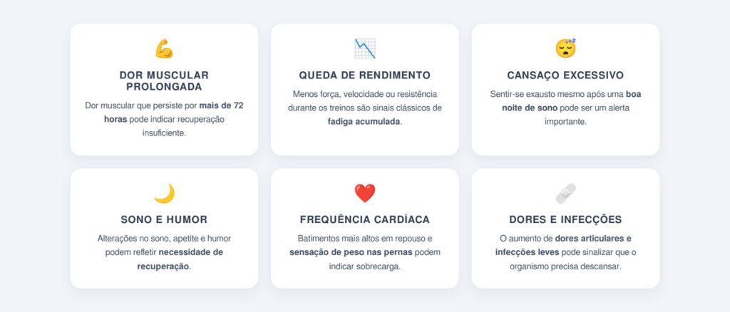 Quais sinais indicam que o corpo precisa de descanso?