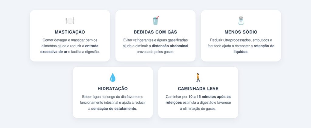 Quais hábitos ajudam a reduzir o inchaço em casa?