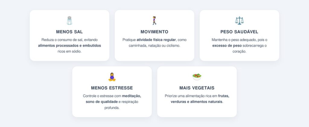 Quais hábitos ajudam a manter a pressão ideal?