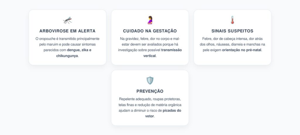 Oropouche na Gestação: Alerta Para Febre, Dor no Corpo e Risco Fetal