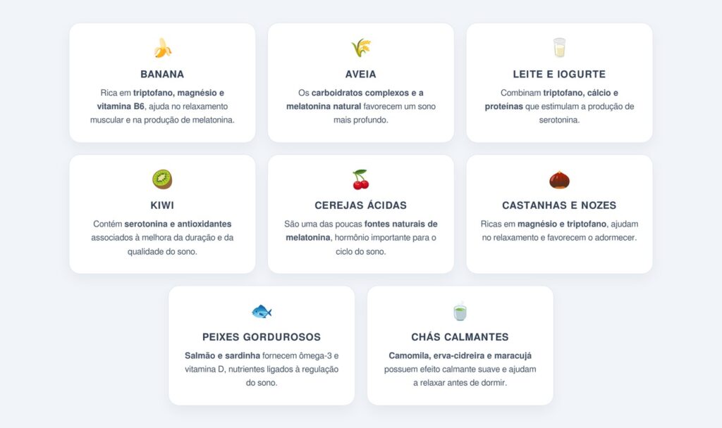 Quais alimentos ajudam a dormir melhor?