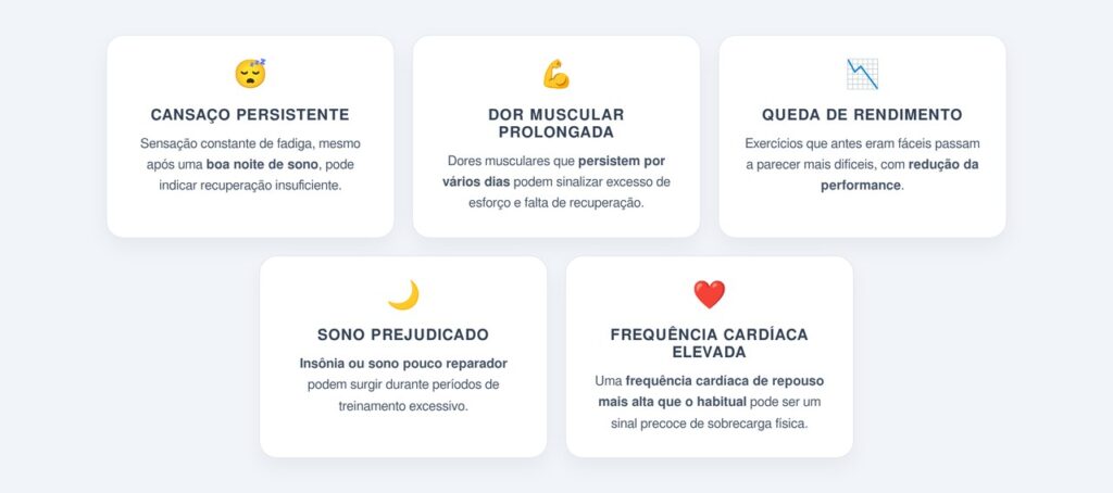 Quais sinais indicam que o corpo precisa de pausa?