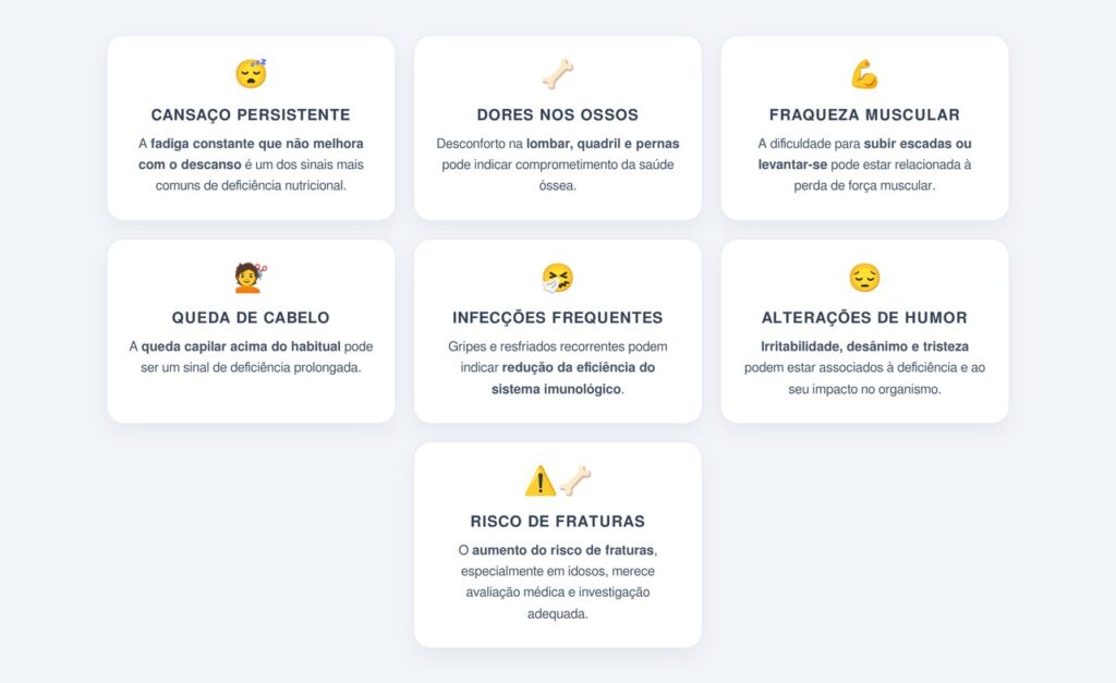 Quais sinais merecem mais atenção?