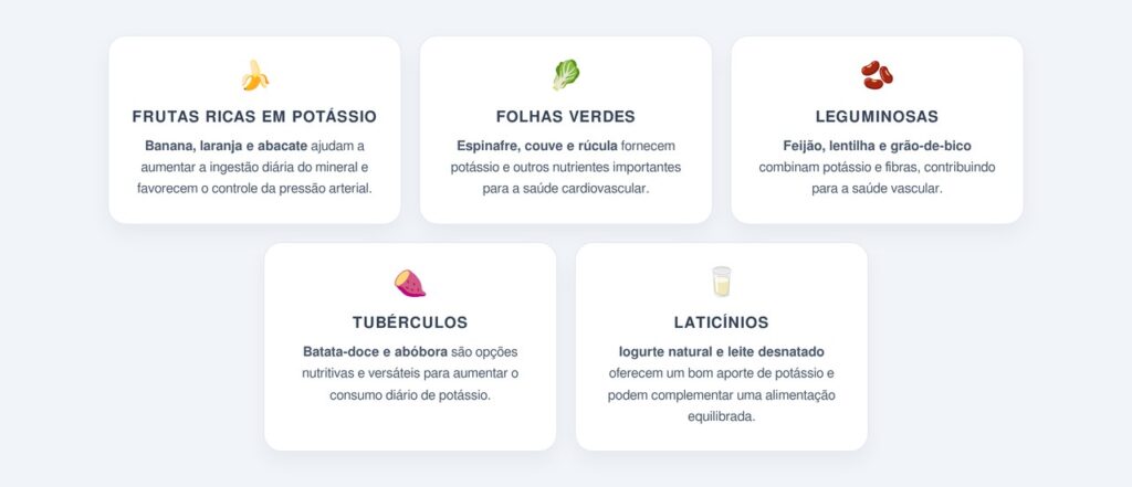 Qual é o papel do potássio no controle da pressão?