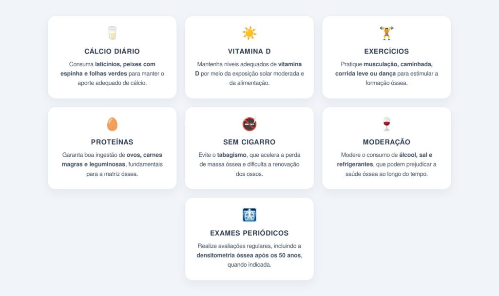 Quais hábitos diários protegem os ossos?