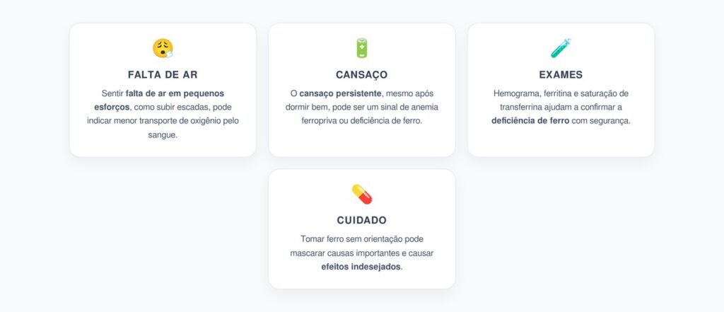 Cansaço Constante e Falta de Ar: Sinais de Anemia Ferropriva