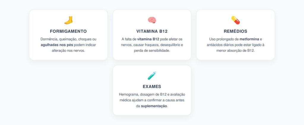 Formigamento nos Pés: Metformina, Antiácidos e Falta de Vitamina B12