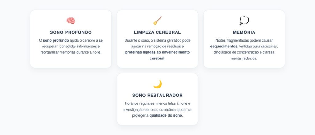 Sono Profundo e Memória: A Limpeza do Cérebro Durante a Noite