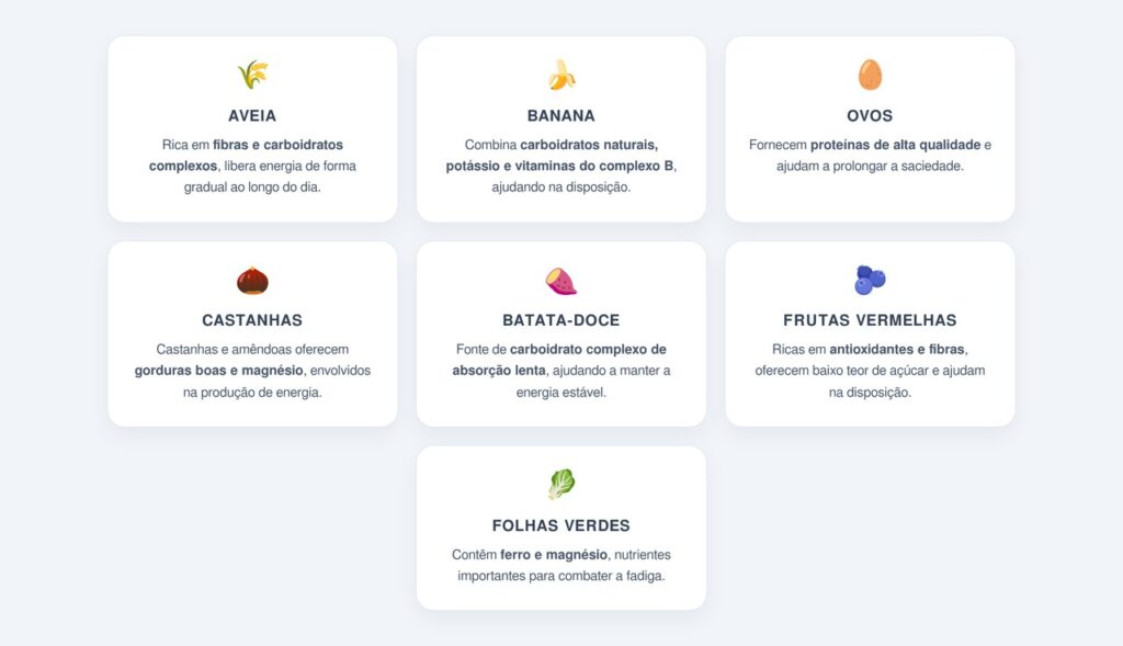 Quais alimentos ajudam a manter a disposição?