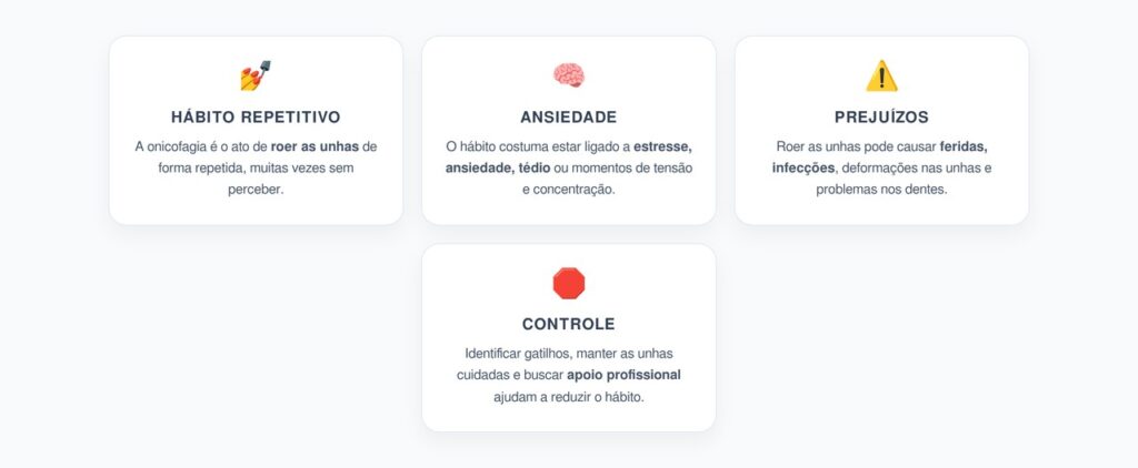 Onicofagia: Sinais, Causas e Como Parar de Roer as Unhas