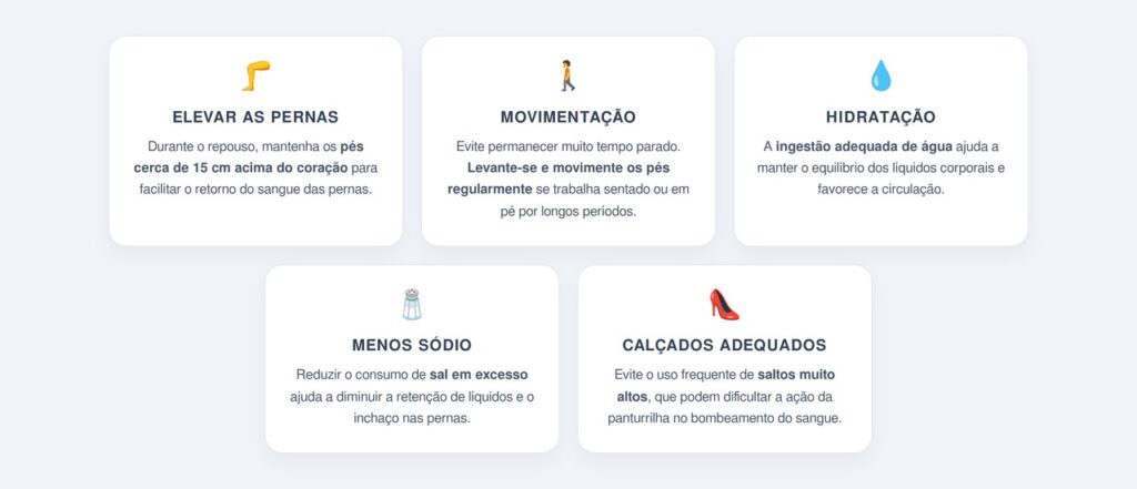 Quais hábitos diários favorecem o retorno venoso?