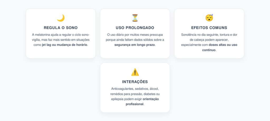 Melatonina Todo Dia: Riscos do Uso Prolongado e Interações com Remédios