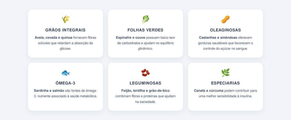 Quais alimentos ajudam a controlar o açúcar no sangue?