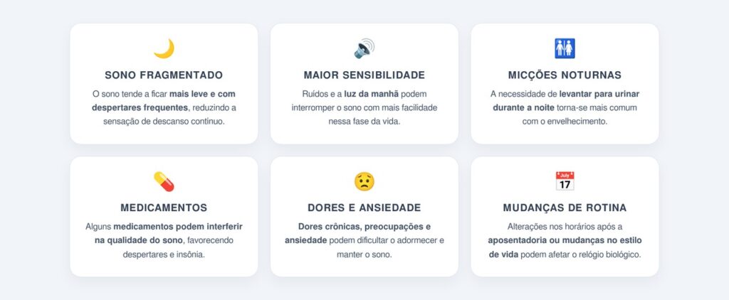 Por que o sono muda com o envelhecimento?