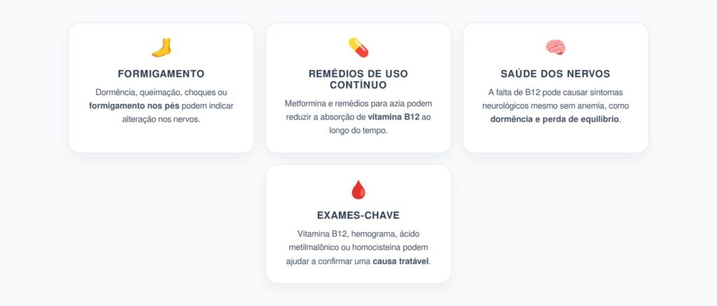 Formigamento nos Pés: Quando Pode Ser Falta de Vitamina B12