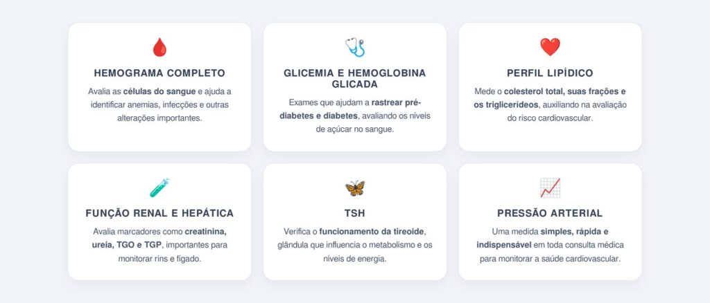 Quais exames fazem parte de uma rotina básica?