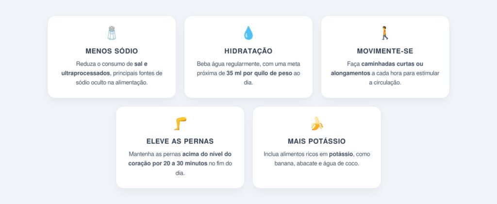 Quais hábitos ajudam a desinchar em casa?