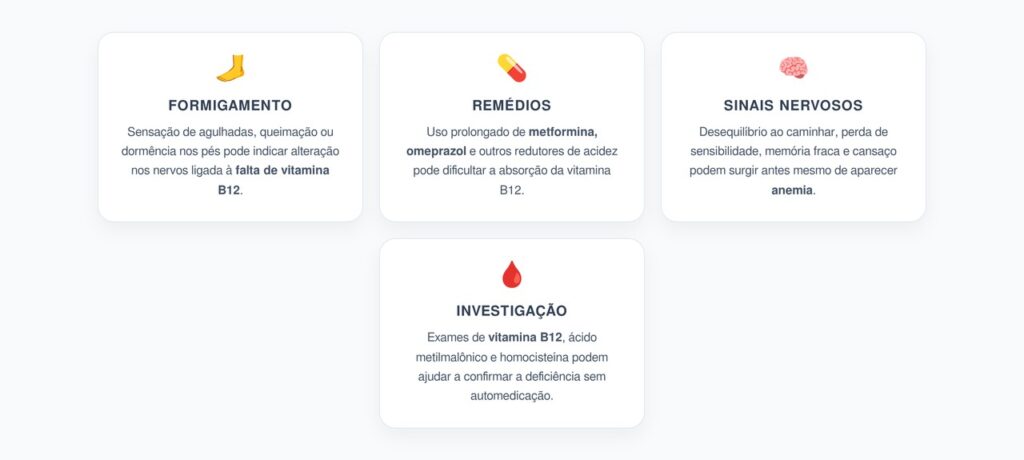 Formigamento nos Pés: O Alerta Escondido da Falta de Vitamina B12