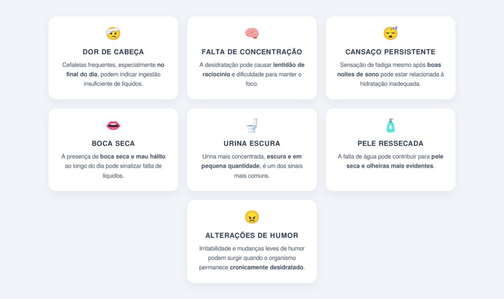 Quais são os sinais sutis no dia a dia?