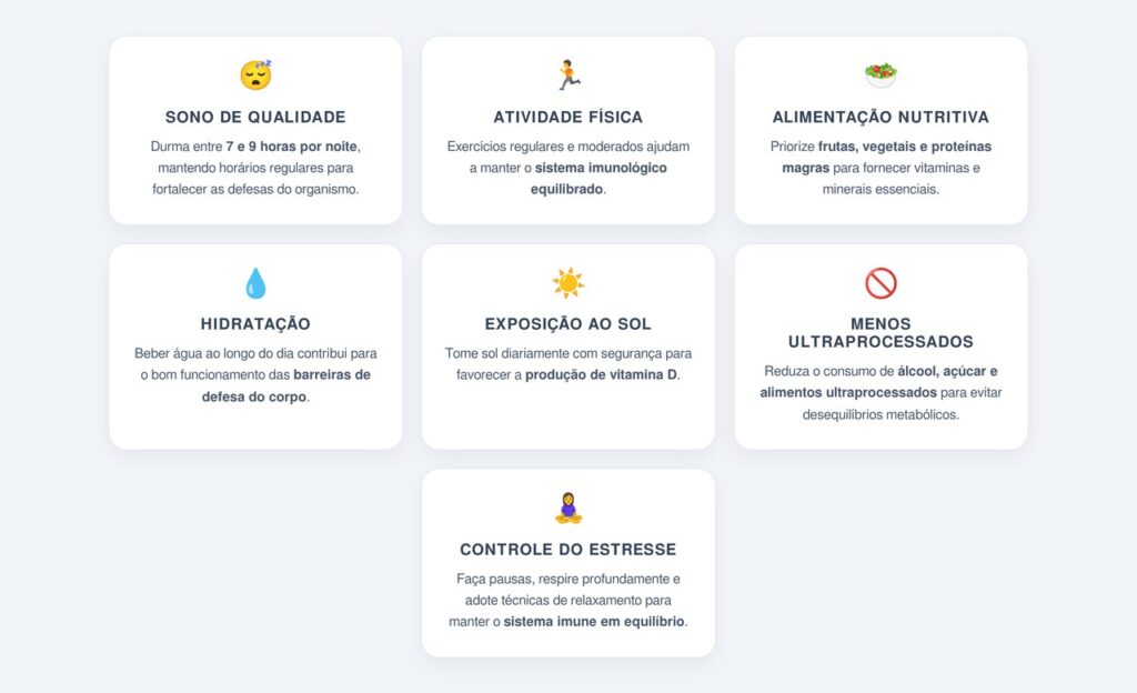 Como reforçar a imunidade no dia a dia?