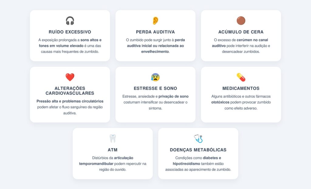 Quais são as principais causas do zumbido?