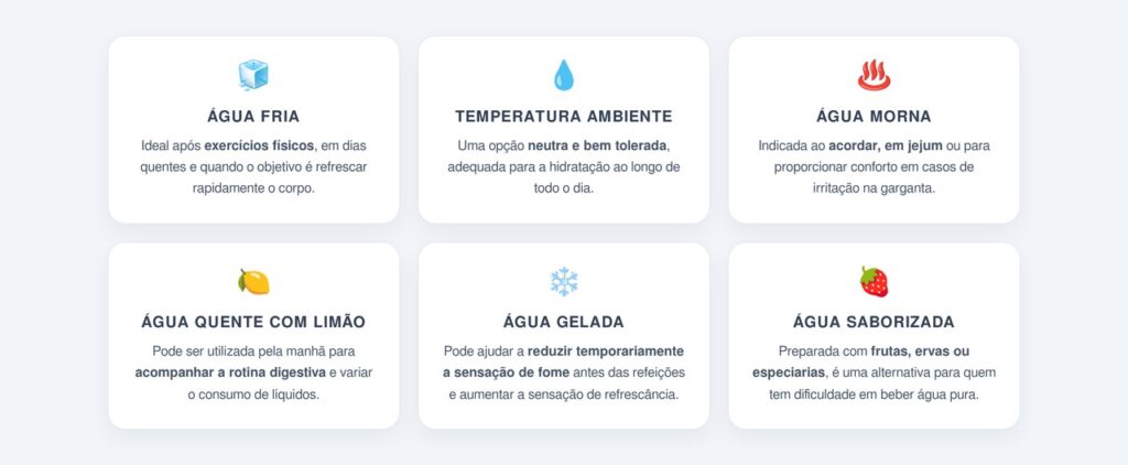 Quando escolher cada temperatura?