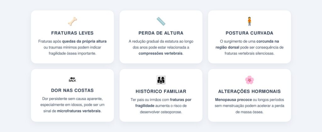 Quais são os sinais de alerta inesperados?