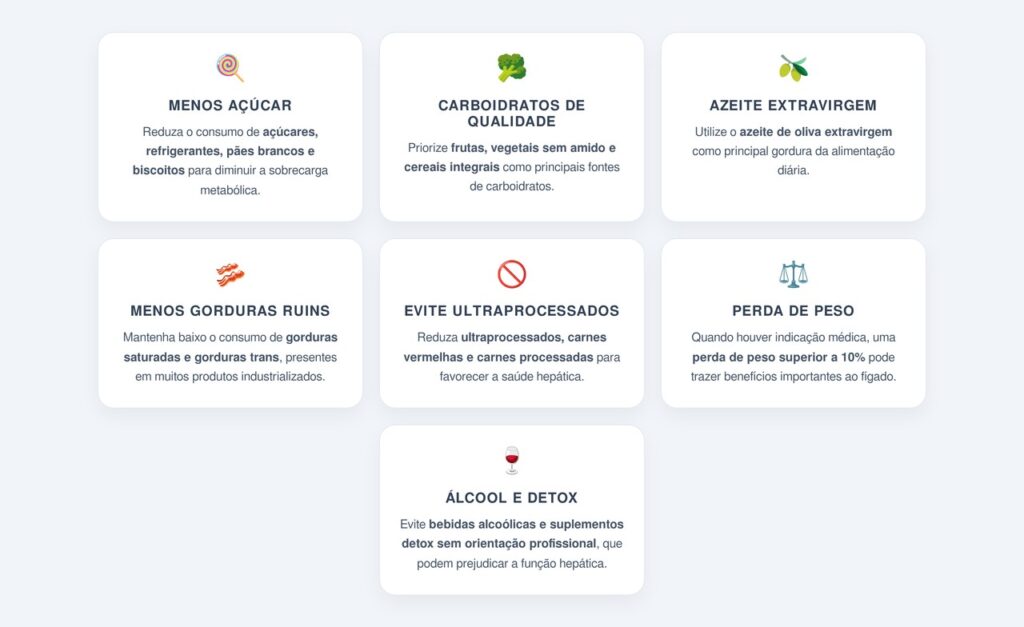 Quais são as sete recomendações para evitar o desconforto?