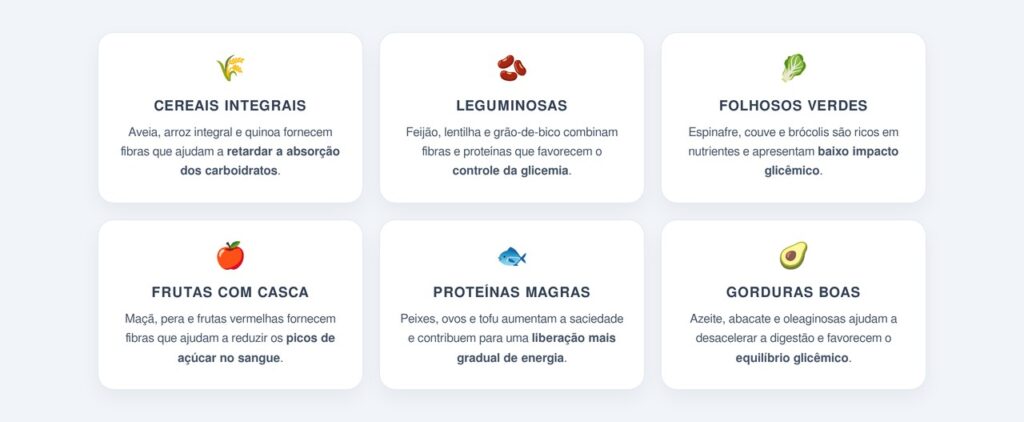 Quais alimentos ajudam a manter o açúcar no sangue equilibrado?