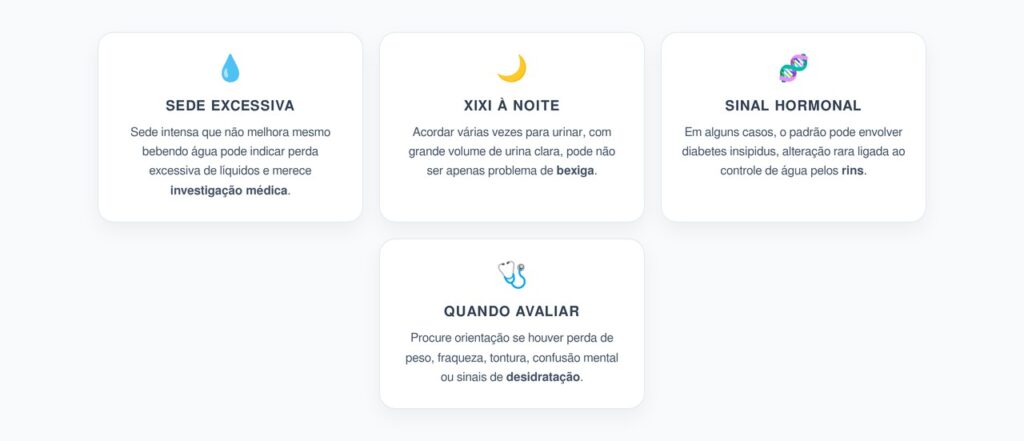 Sede Intensa e Muito Xixi à Noite: Quando o Sinal Pode Ir Além da Bexiga
