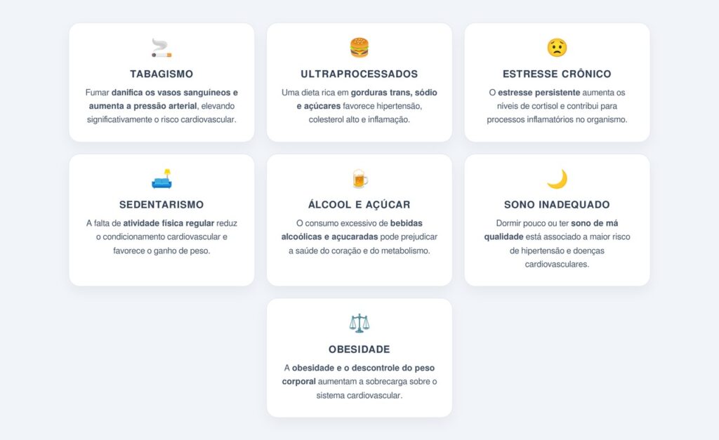 Quais hábitos prejudicam a saúde do coração?