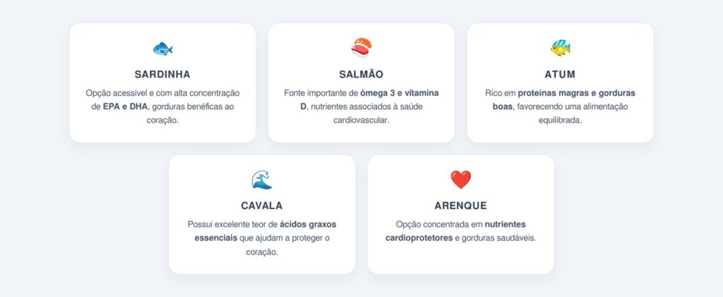 Quais são os melhores peixes para o coração?