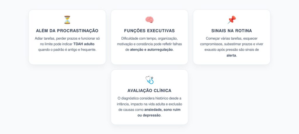 TDAH em Adultos: Quando a Procrastinação Pode Ser Sinal de Algo Maior